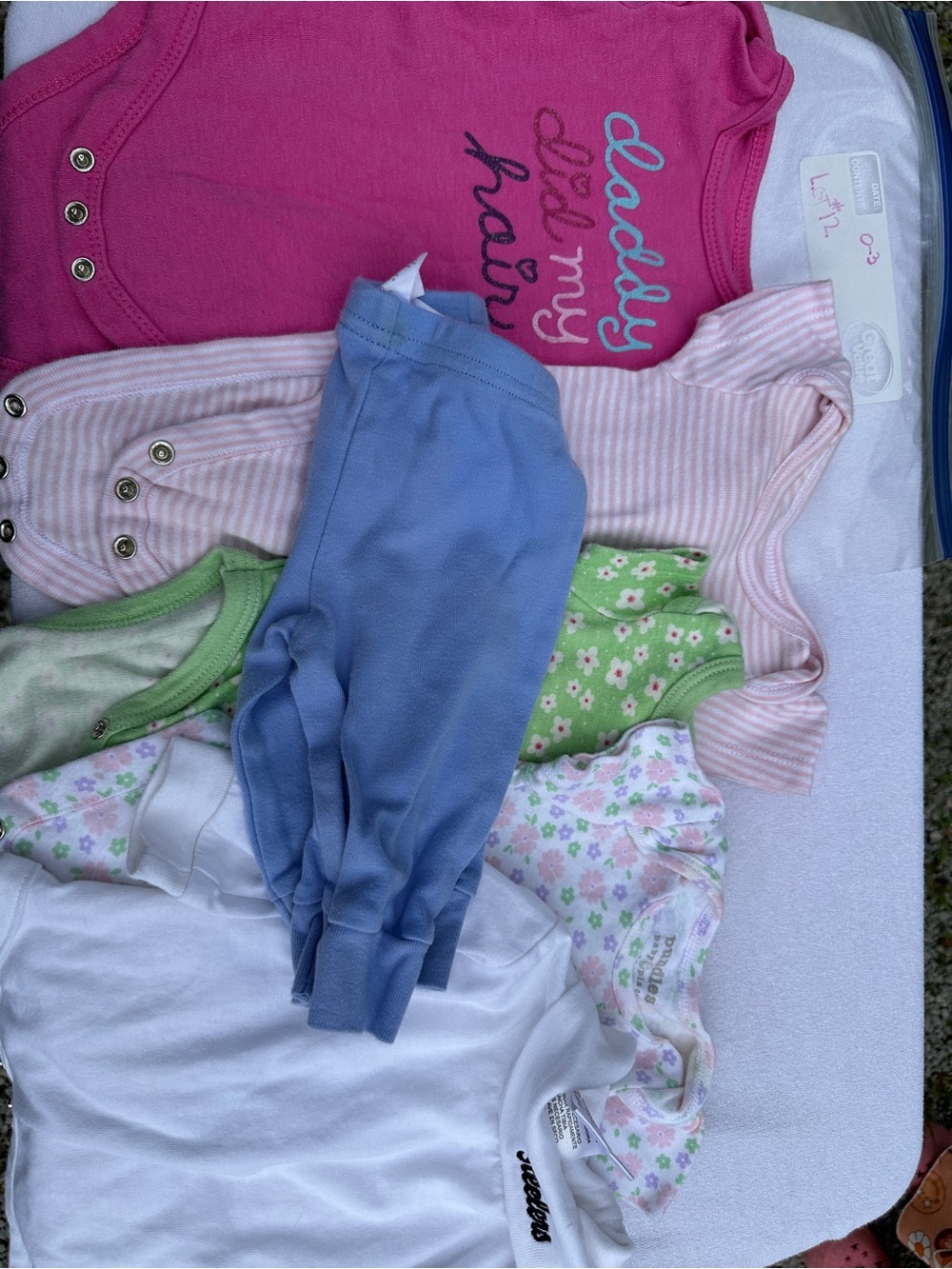 Baby Girls Mixed Onesie Bundle - Pink, Blue, Green, White Steelers(lot12)